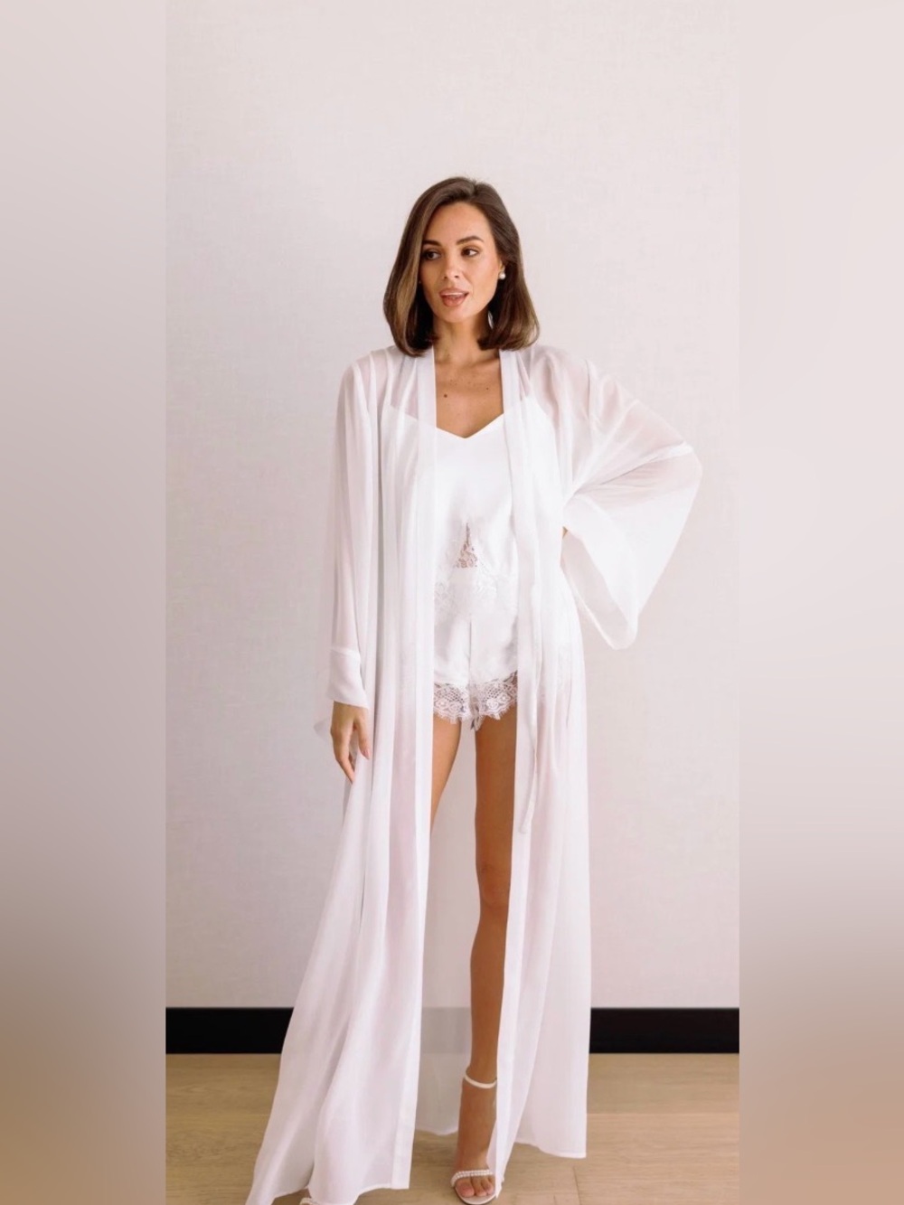 Le Rose Olivia Georgette Bridal Robe